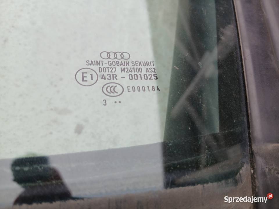 Szyba boczna drzwi lewy przód Audi A4 B6 B7 osobowe Szczerbice sprzedam