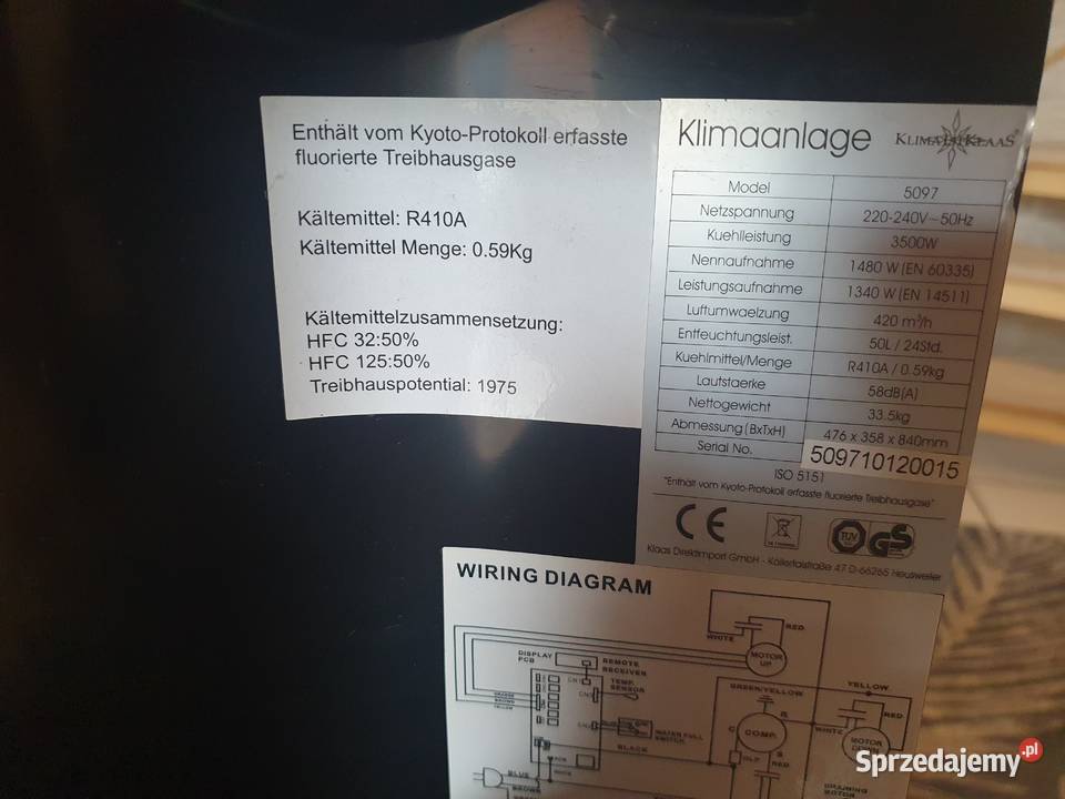 Klimatyzacja firmy Class model 5097