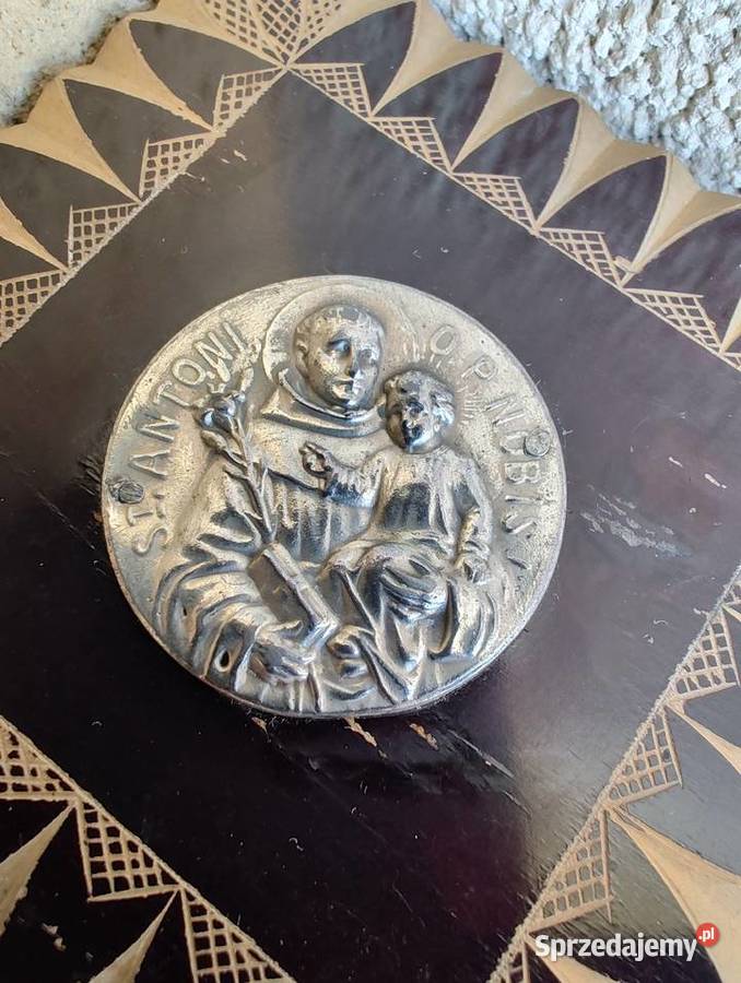 Medal posrebrzany ST ANTONI O P NOBIS Pozostałe Olecko sprzedam