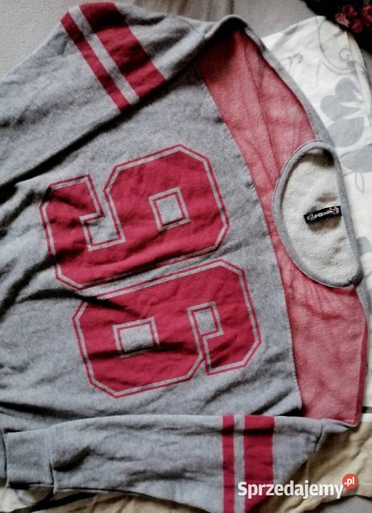 YORKER nowa szara bawełniana bluza Oversize NY szary/srebrny Pozostałe wielkopolskie