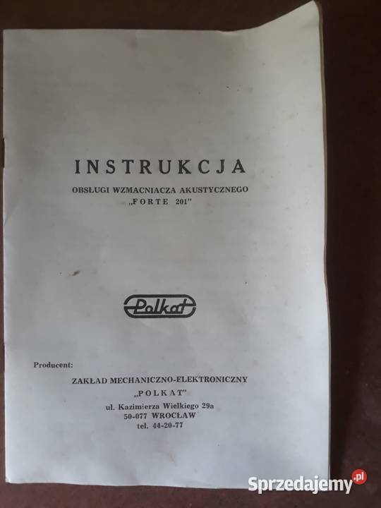 Wzmacniacz Forte201 Nowy prod 1989 warmińsko-mazurskie Orneta