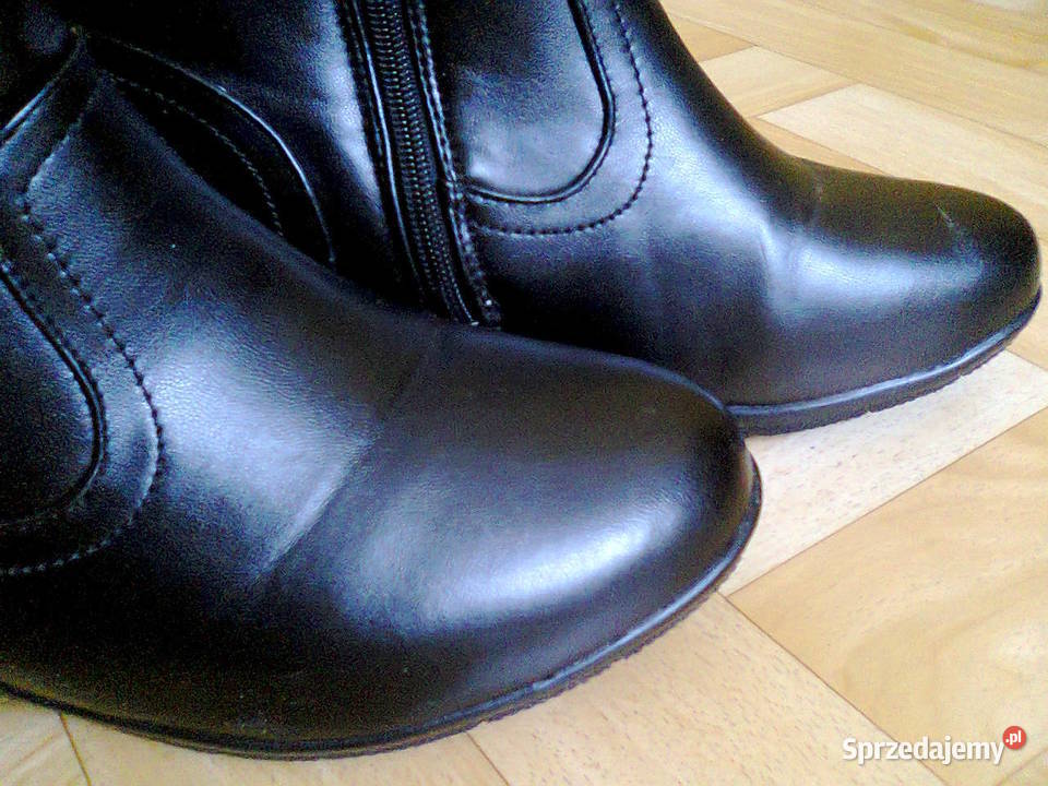Botki buty skórzane zimowe damskie na zamek warmińsko-mazurskie Giżycko