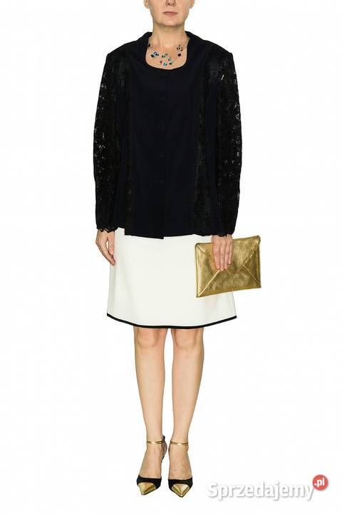 Elegancka kreacja żakiet z koronkiami XXl Bez wzoru dolnośląskie Wrocław