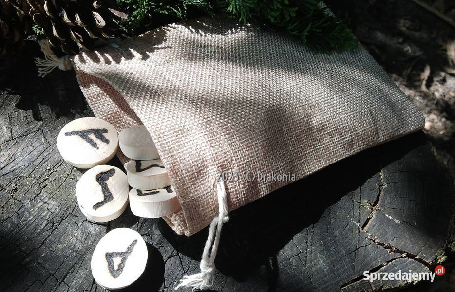 Runy futhark drewniane lipa wypalane wróżby 1 sprzedam