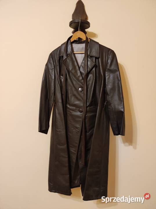 Płaszcz z PRL z prawdziwej skóry Bez wzoru Żywiec sprzedam