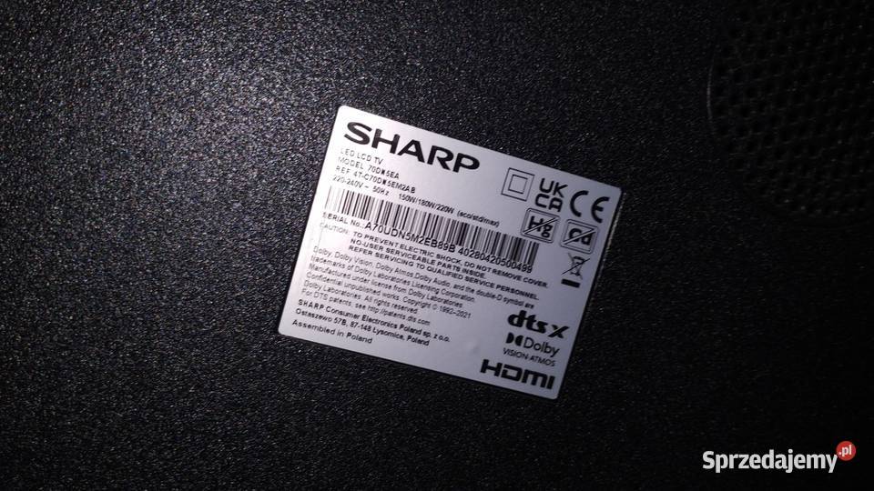 posiadam na sprzedaż telewizor Sharp sprzedam