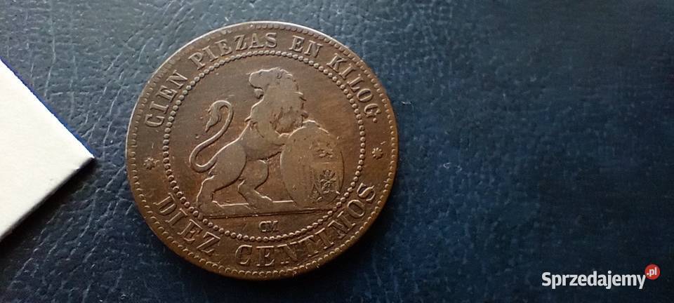 Stare monety 10 centym 1870 Hiszpania Lesko sprzedam
