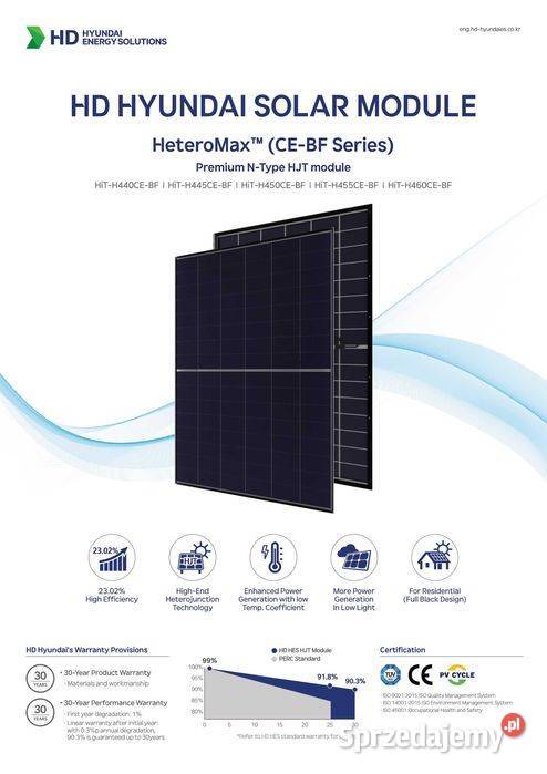 Panel fotowoltaiczny Hyundai Solar HiTH450CEBF sprzedam