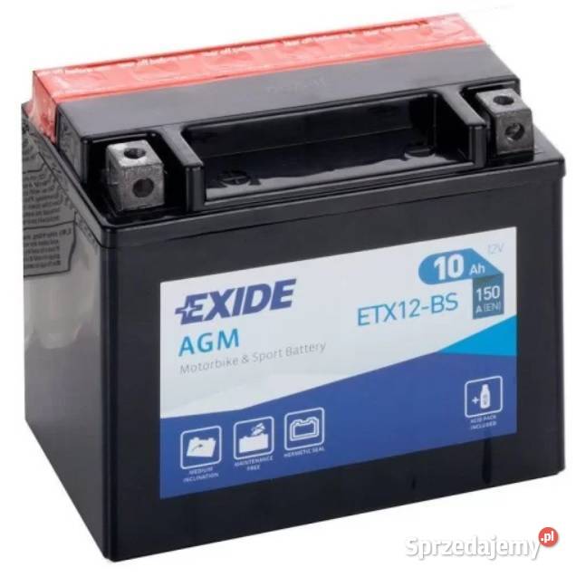 Akumulator motocyklowy EXIDE ETX12BS YTX12BS 12V Biała Podlaska sprzedam