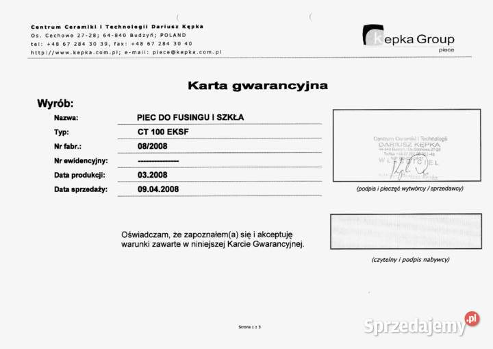 Piec elektryczny komorowy do szkła fusingu Produkcja Świnoujście