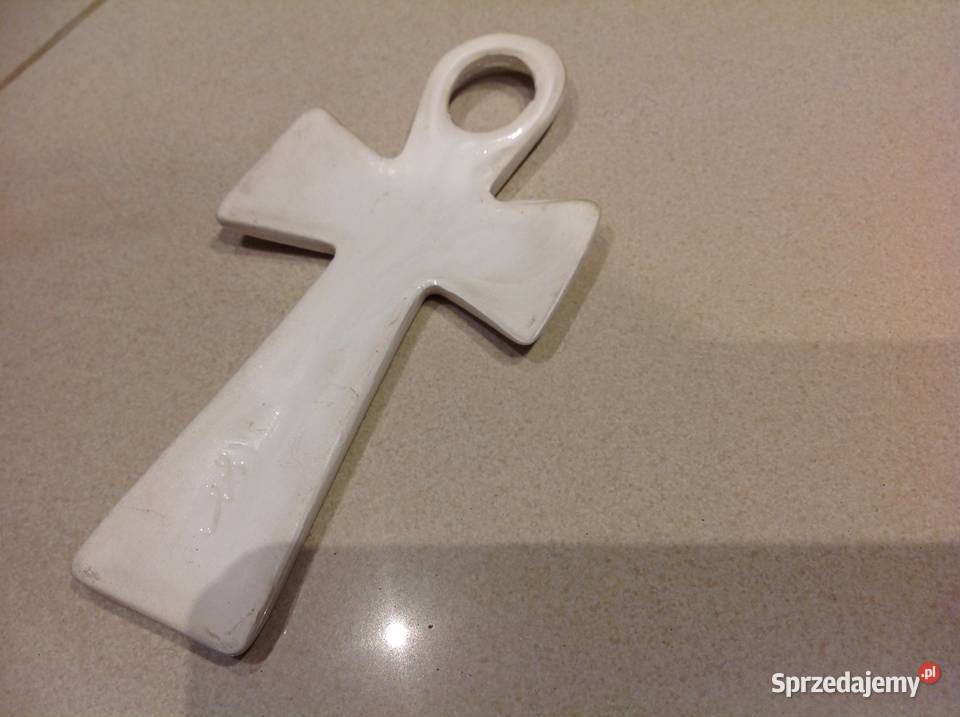 Krzyżyk Ceramiczny na Ściane Hand Made Sygnowany Wyposażenie wnętrz lubuskie Nowa Sól sprzedam