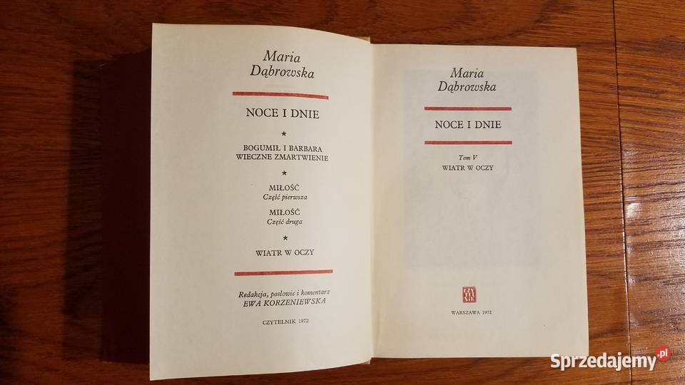 Książka Noce i dnie 15 tomów Maria Dąbrowska Rok wydania 1972 Białystok