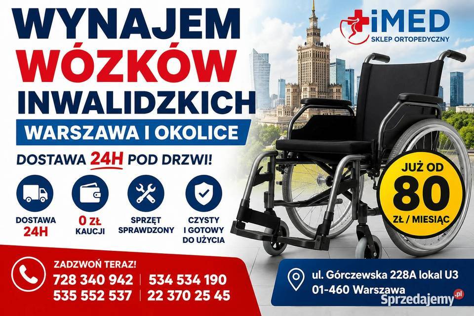 WYNAJEM WÓZKA INWALIDZKIEGO WARSZAWA mazowieckie