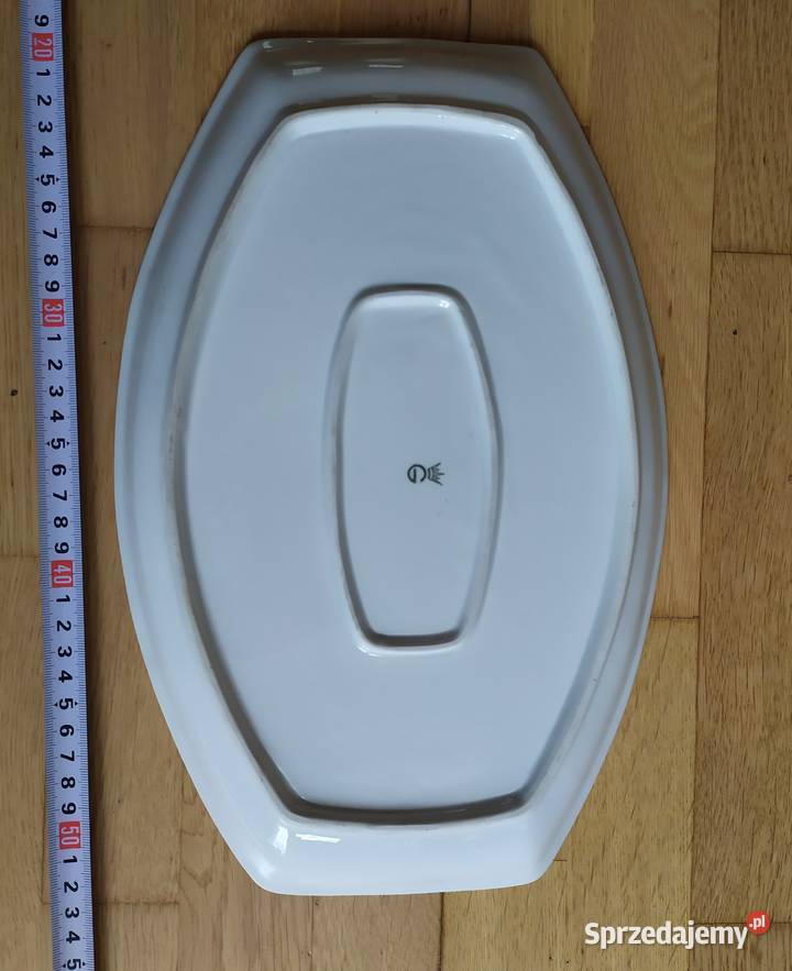 304 PÓŁMISEK PORCELANOWY 2 na wędliny PRL Retro Łódź
