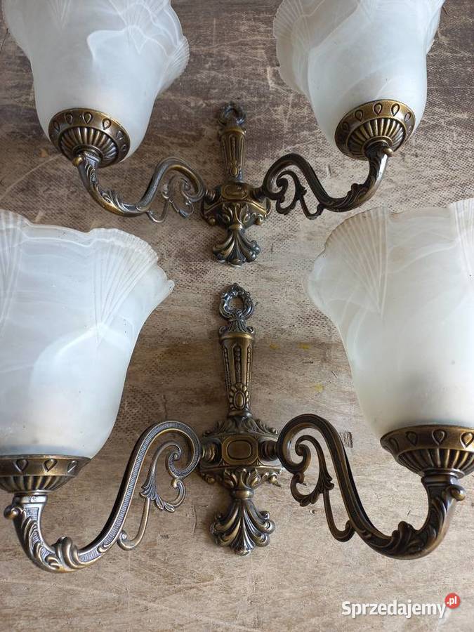 Kinkiety mosiężne z czasów PRL Kinkiety Warszawa