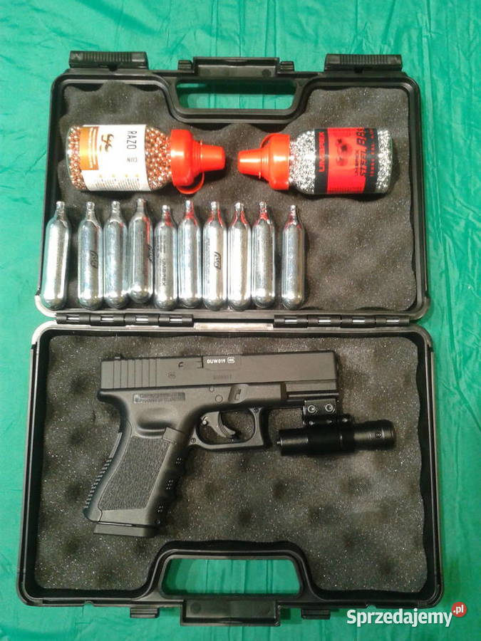 Wiatrówka GLOCK CO2duży zestaw NOWY Gniezno