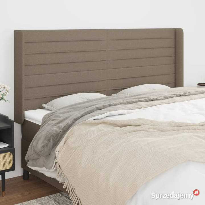 Zagłówek uszak kolor taupe 163x16x118128 tkanina Warszawa sprzedam