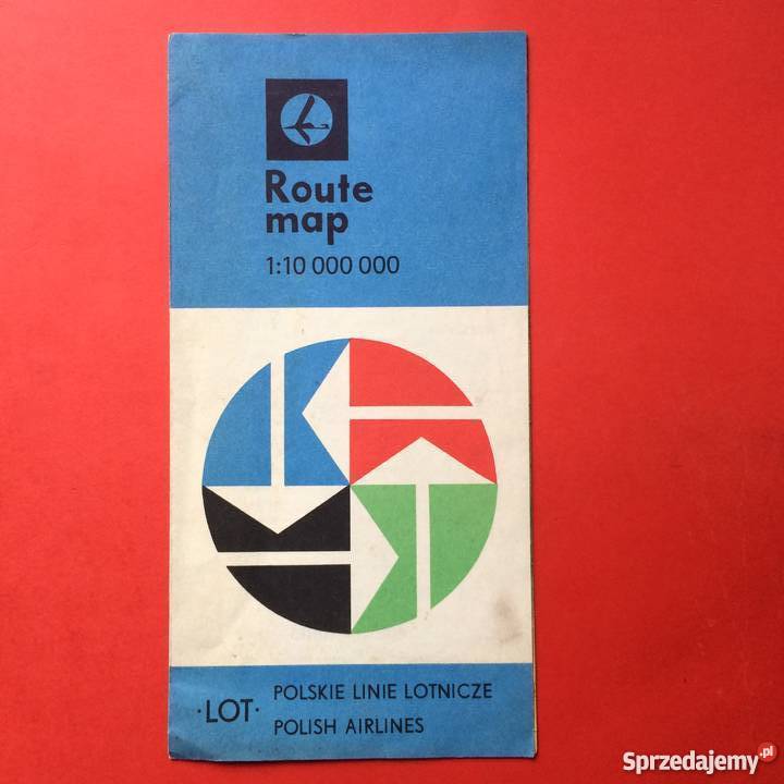 1138 Mapa Polskich Linii Lotniczych LOT Szczecin