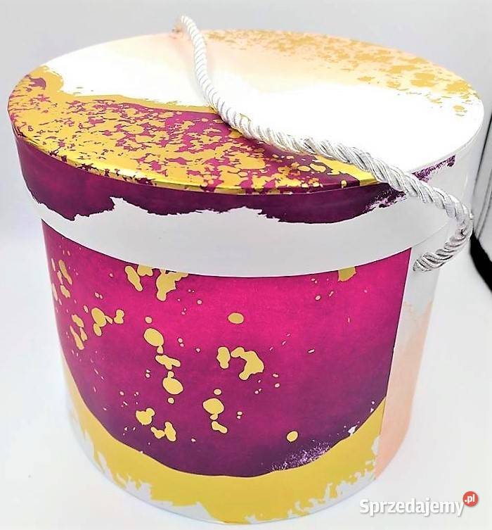 Pudełko kartonowe złotoróżowe FLOWER BOX BH1632