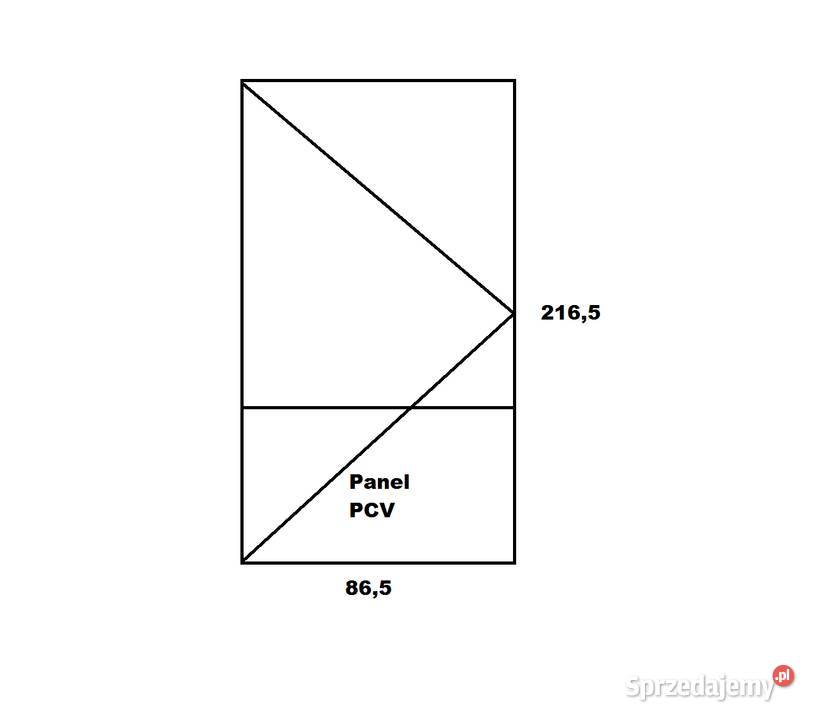 Okno PCV 865 x 2165 216.5cm Wyliny-Ruś
