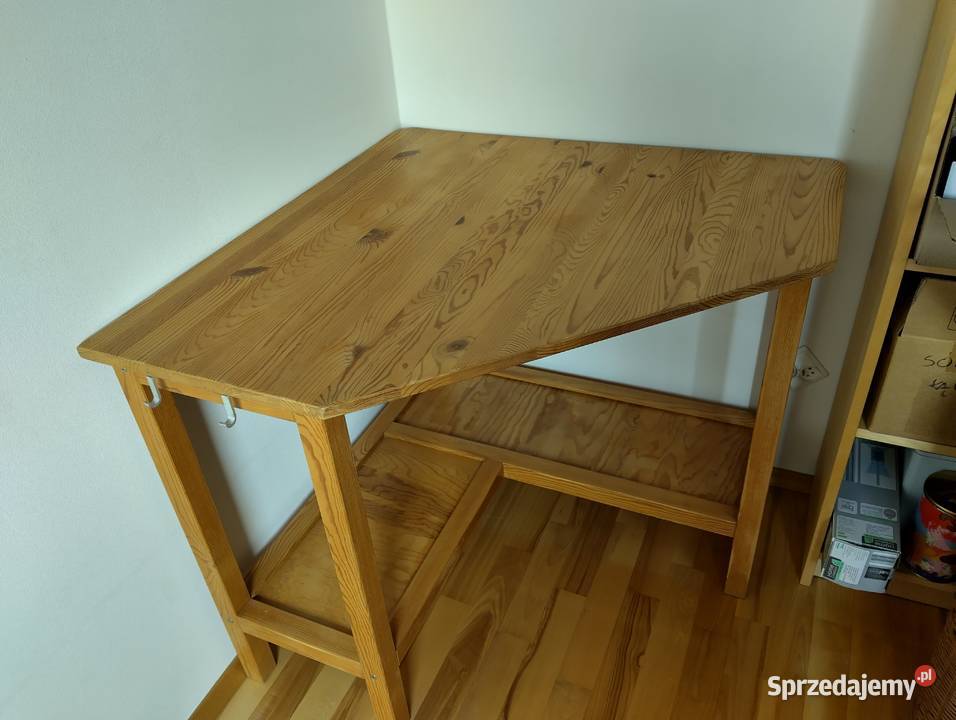 Biurko narożne drewniane Ikea Biurka