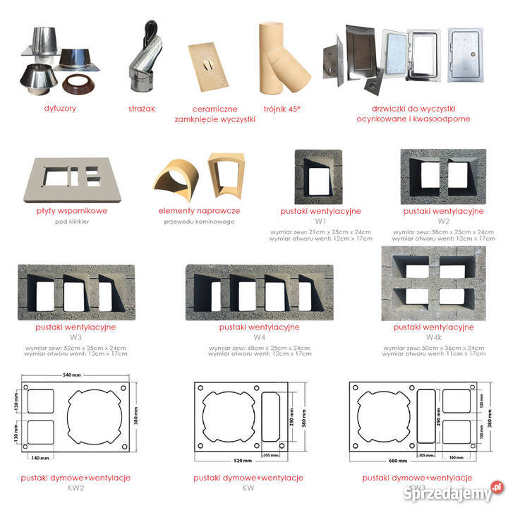 Komin Systemowy Ceramiczny 4mb KW Fi 180 200 BKU Wróblew