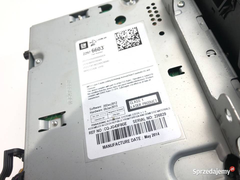 RADIO OPEL ASTRA J 22976603 0915 ODTWARZACZ osobowe podkarpackie