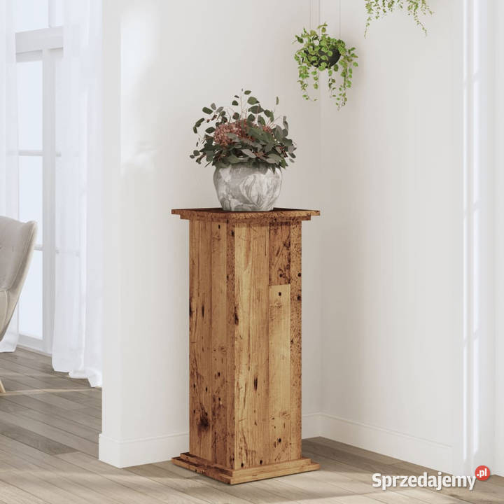 Stojak na rośliny stare drewno 33x33x80 WM852976 mazowieckie Warszawa