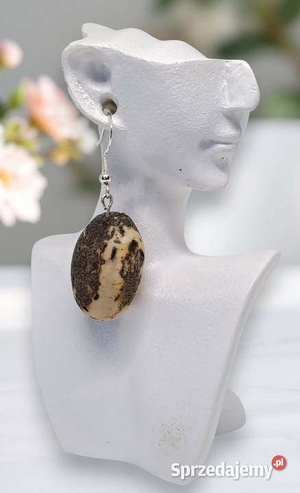 Komplet kolczyki i zawieszka z bursztynu bryłki Warszawa