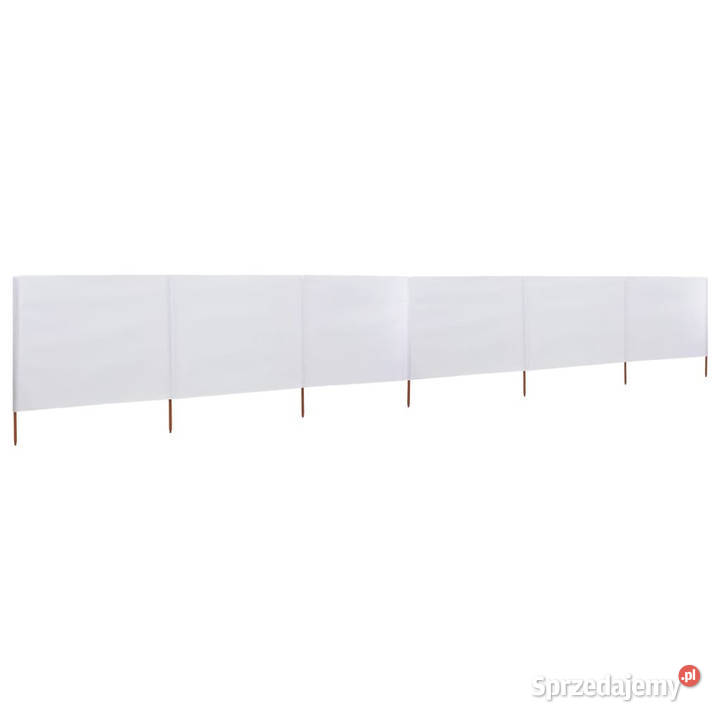 Parawan 6skrzydłowy z tkaniny 800 x 80 biały sprzedam