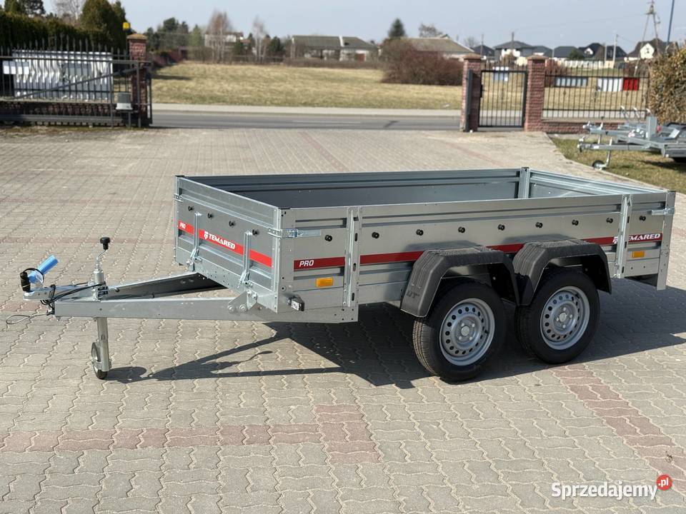 Przyczepa Temared Pro 26122 dwuosiowa o DMC 750 burtowe Warszawa