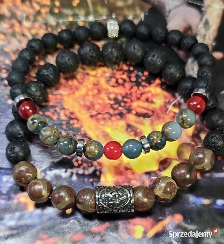 BRANSOLETKI DWIE SZTUKI RUNA TRIQUETRA STAL Gliwice