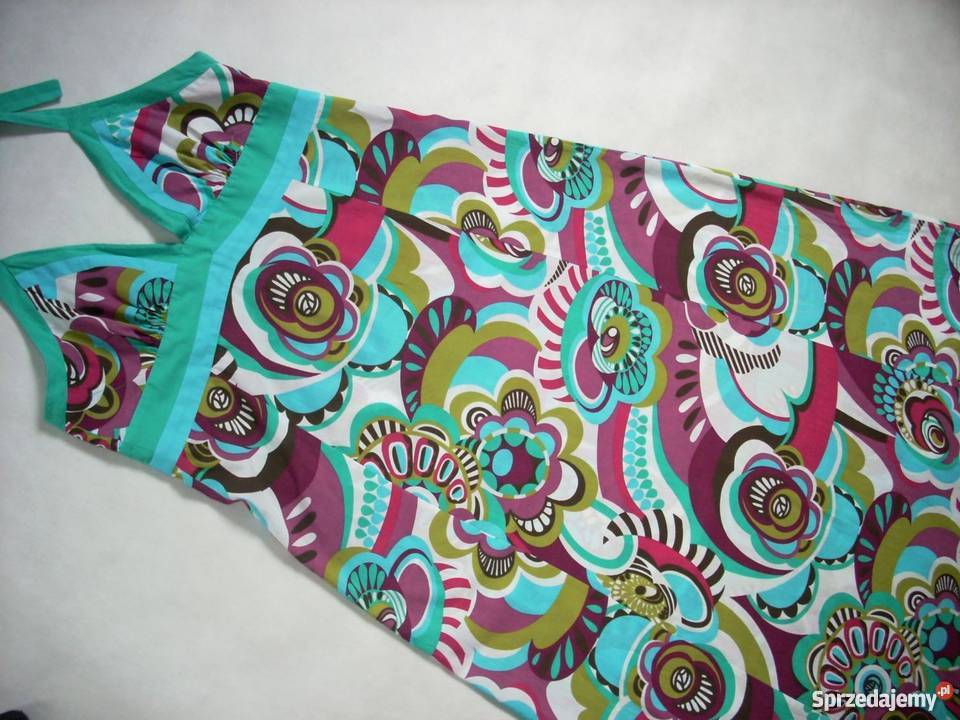 DEBENHAMS Sukienka Maxi Lato Bawełna Piękna 44 Nowy Sącz