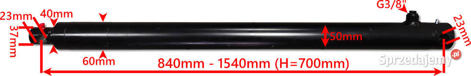 SIŁOWNIK Cylinder Hydrauliczny NURNIK 40x SKOK kujawsko-pomorskie Solec Kujawski