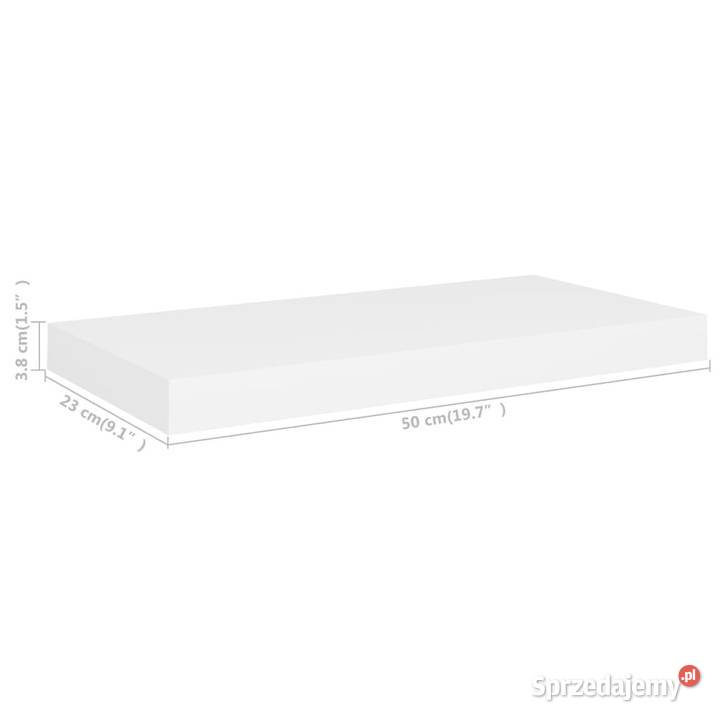 Półki ścienne 4 białe 50x23x38 MDF WM323810 Warszawa