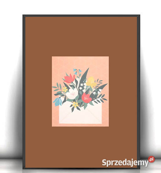 boho plakat A4 mały obrazek do domu kwiatki opolskie Opole