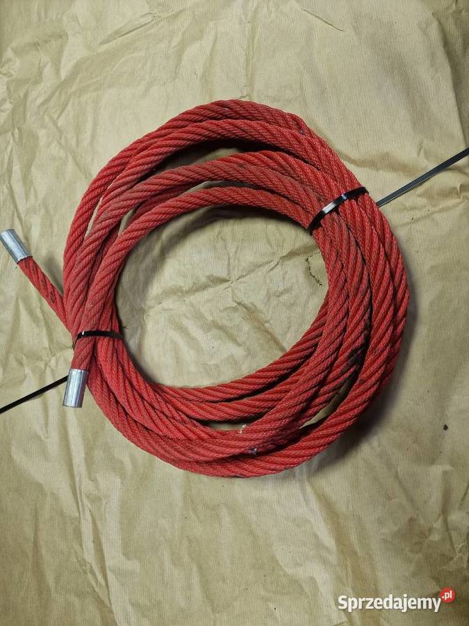 Lina polipropylenowa ZBROJONA 16m 65mb czerwona Siechnice sprzedam