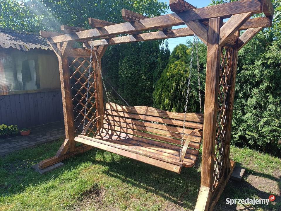 Huśtawka z pergola ogrodowa opalana Bydgoszcz