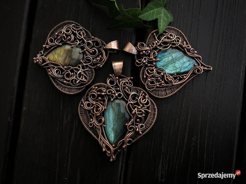 Unikatowy miedziany wisior złotofioletowy Kraków sprzedam