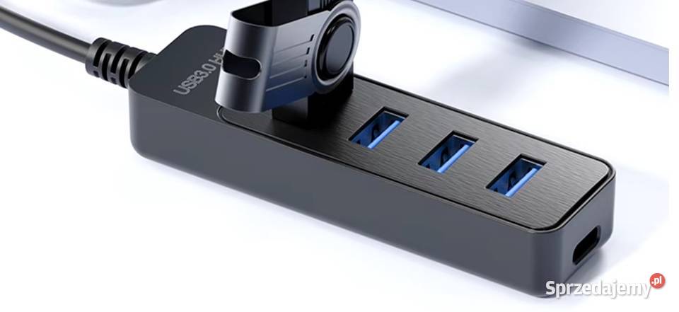 HUB 4 porty USB 30 A plus 1 port C przejściówki