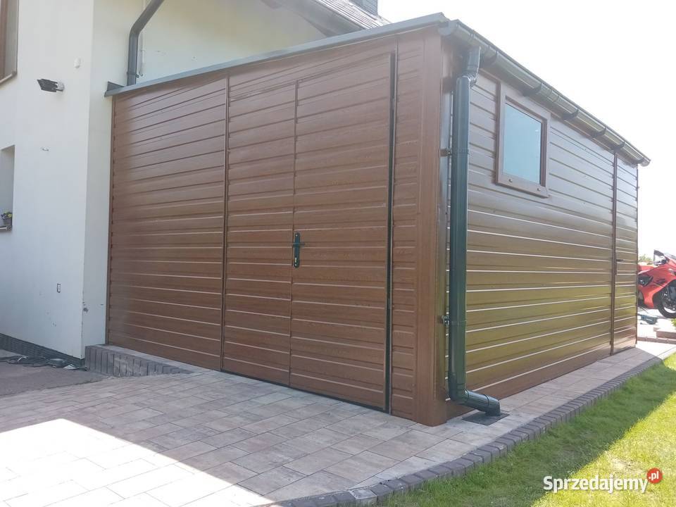 Garaż blaszany 3x5 spadek na tył kolor Starachowice