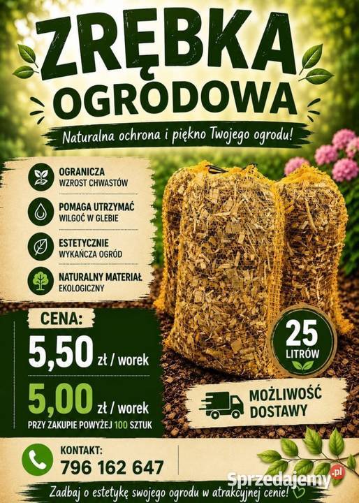Zrębka do ogrodu warmińsko-mazurskie sprzedam
