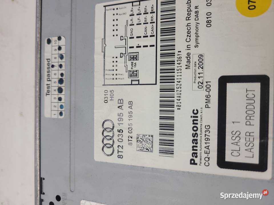 RADIO ZMIENIARKA CD AUDI A4 B8 A5 Q5 8T2035195AB sprzedam