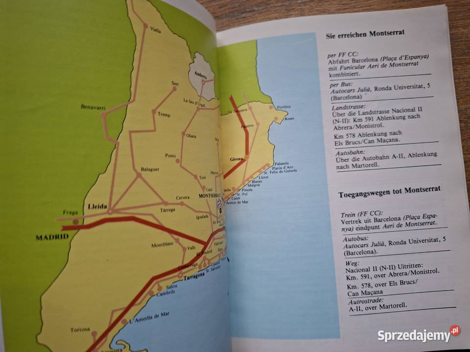 Montserrat Offizieller Reisefuhrer j niem i Mapy i przewodniki Kraków sprzedam