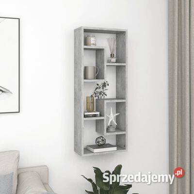 vidaXL Półka ścienna szarość betonu 36x16x90 mazowieckie Warszawa sprzedam