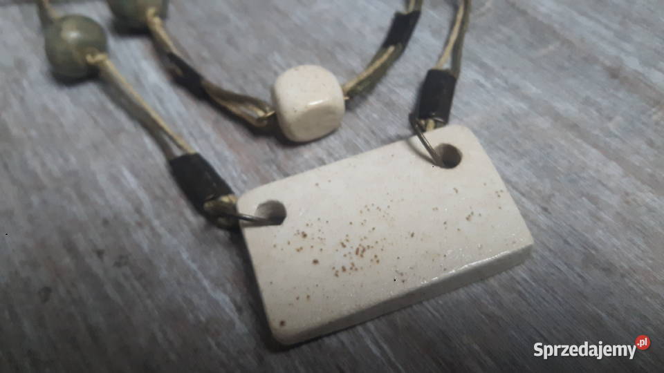 Naszyjnik ceramiczny ręcznie wykonany mazowieckie Otwock