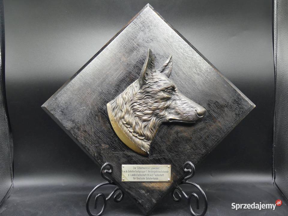 Duża dekoracyjna plakieta z owczarkiem Poznań