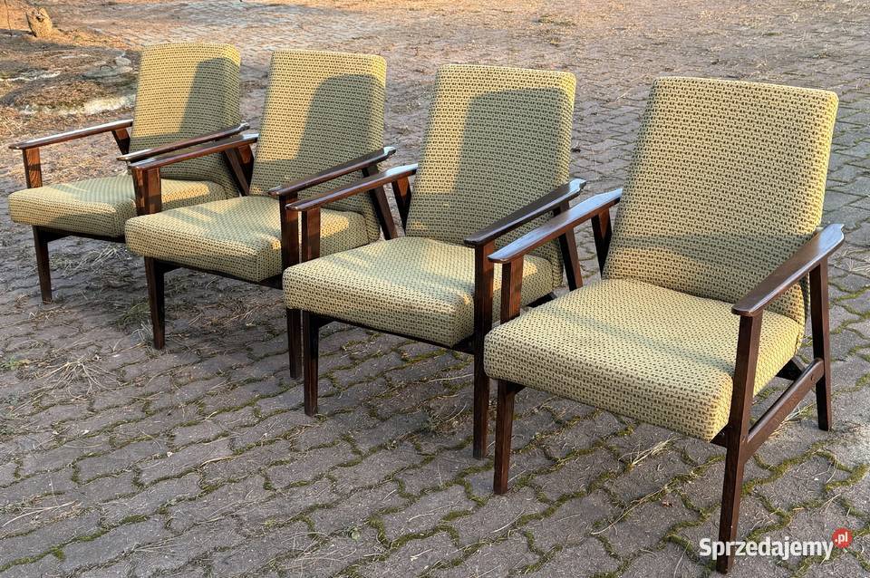 4 Fotele z lat 70 lubelskie Lublin