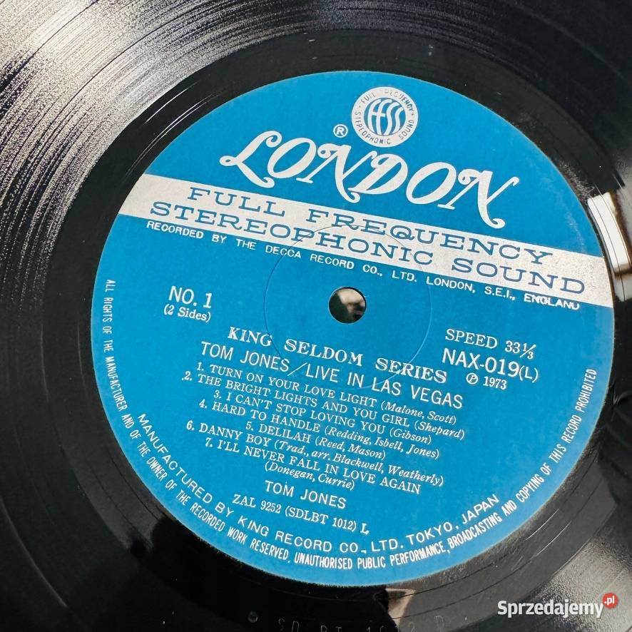 Tom Jones Live In Las Vegas EXEX Japan Obi LP Gdańsk sprzedam