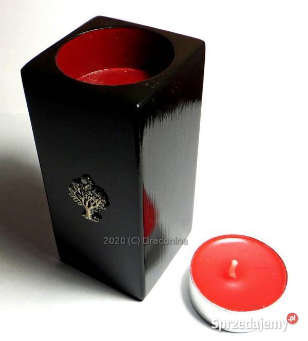 Świecznik czarny drzewko tealight różany na Kraków sprzedam